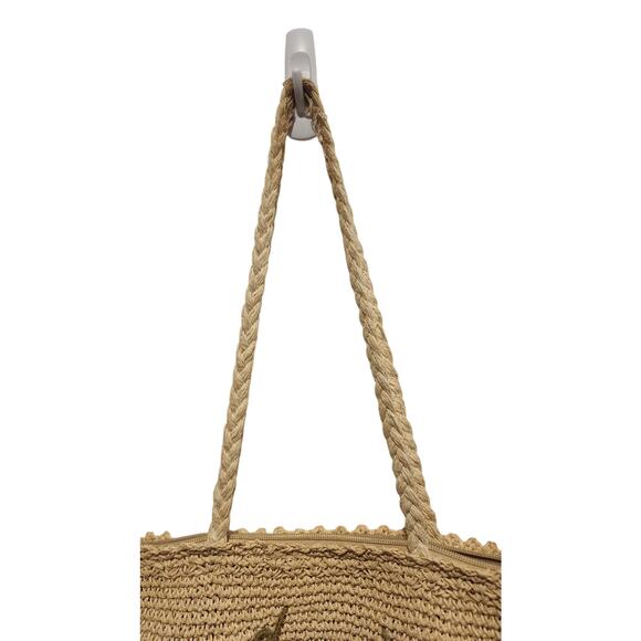 Cappelli Straworld Watermelon Embroidered Straw Tote Bag Summer Purse - Picture 5 of 11